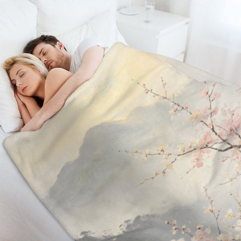Jeté Misty Mountains avec flanelle de luxe, 40 po x 50 po