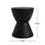 Outdoor Lightweight Concrete Mgo Side/End Table, Living Room Accent Table, Black Marble