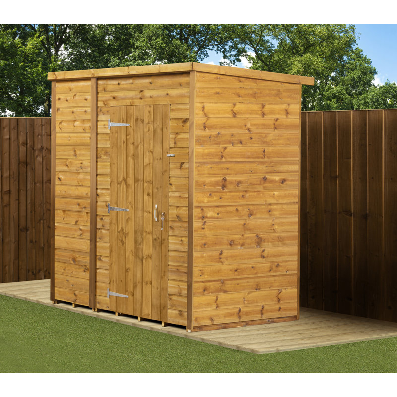 Modular Pent Garden Shed No Windows, 4ft. x 6ft.
