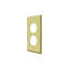 Deltana SWP4752CR003 Switch Plate, Double Outlet in PVD Polished Brass-1362607091