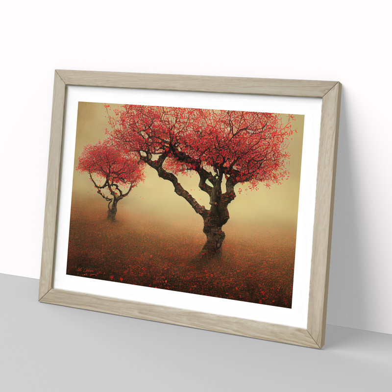 Amazing Apple Trees - Framed Print, 46cm H x 64cm W x 2cm D, Oak