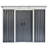 7' x 4' Metal Outdoor Storage Shed w/ Sliding Doors Charcoal Grey