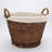 Herland 52cm W x 32cm D Wicker With Fabric Liner Log Store