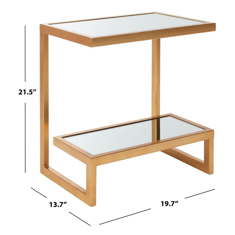Table d'appoint Mirror Top Gold