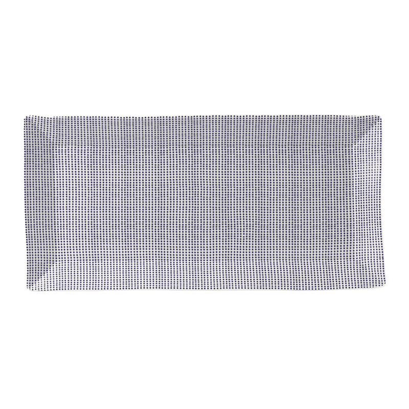 Pacific Dots 15'' Blue and White Porcelain Serving Tray