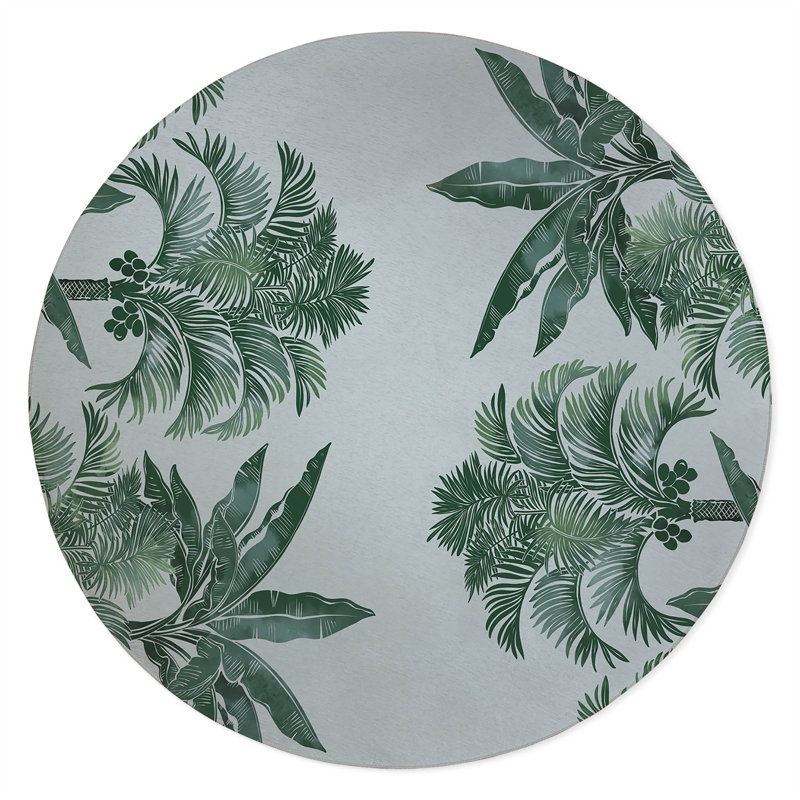 In the Jungle Outdoor Area Rug, Round 5'