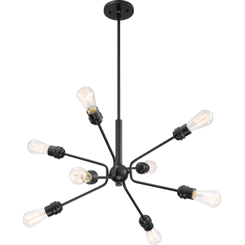 Lustre sphérique spoutnik à 8 lumières Nester, Noir