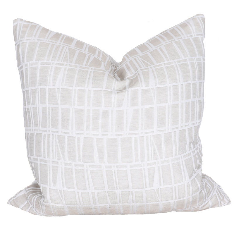 Geometric Throw Pillow, Beige