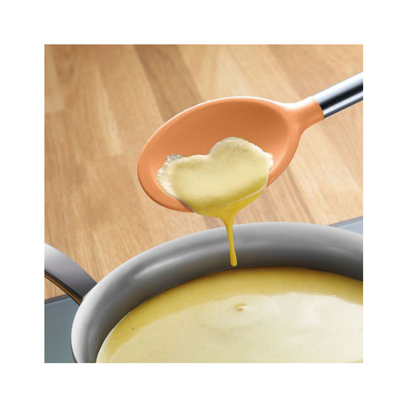 Silicone Mixing Spoon - Light Aqua, Apricot