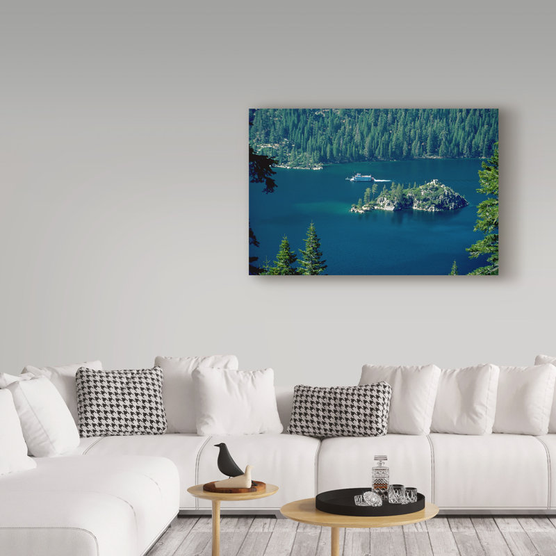 «Lake Tahoe Forest» par Garv, reproduction de photo sur toile tendue, H 30 po x l 47 po x P 2 po