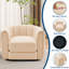Fauteuil d'appoint moderne pivotant en tonneau. Fauteuil rembourré en tissu 360 ° avec dossier rayé et rembourrage moelleux