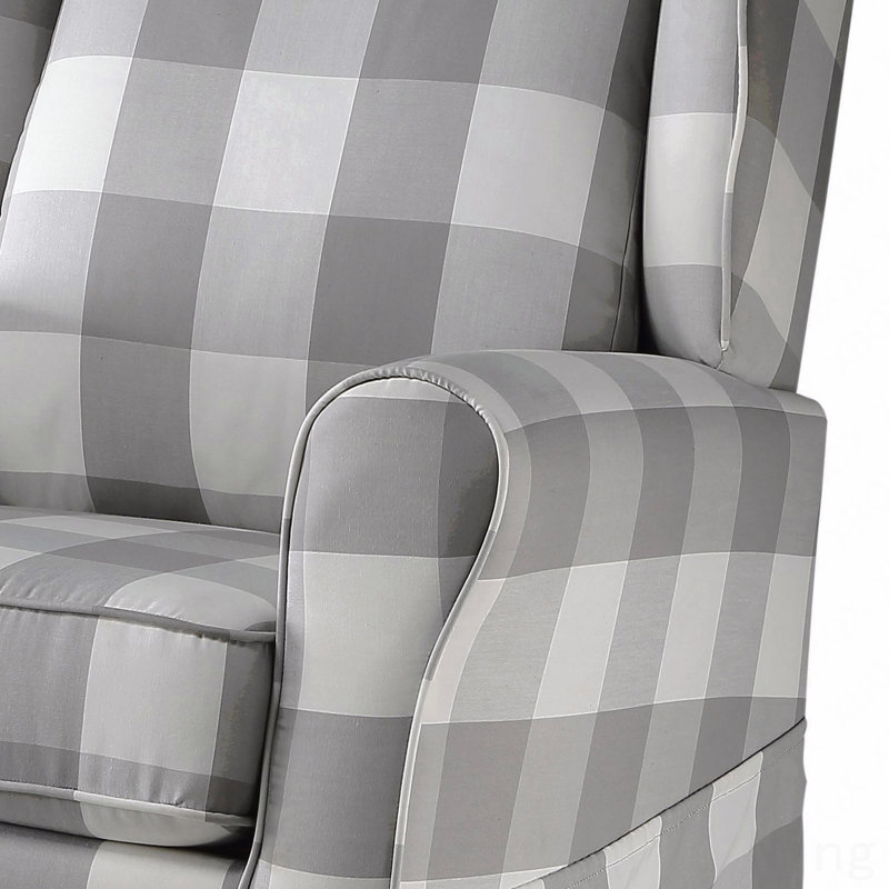 Fauteuil inclinable et oscillant gris et blanc