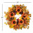 24 " Sunflower Polyester and Plastic Wreath