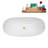 67" Streamline Soaking Freestanding Tub and Tray With Internal Drain-101688769