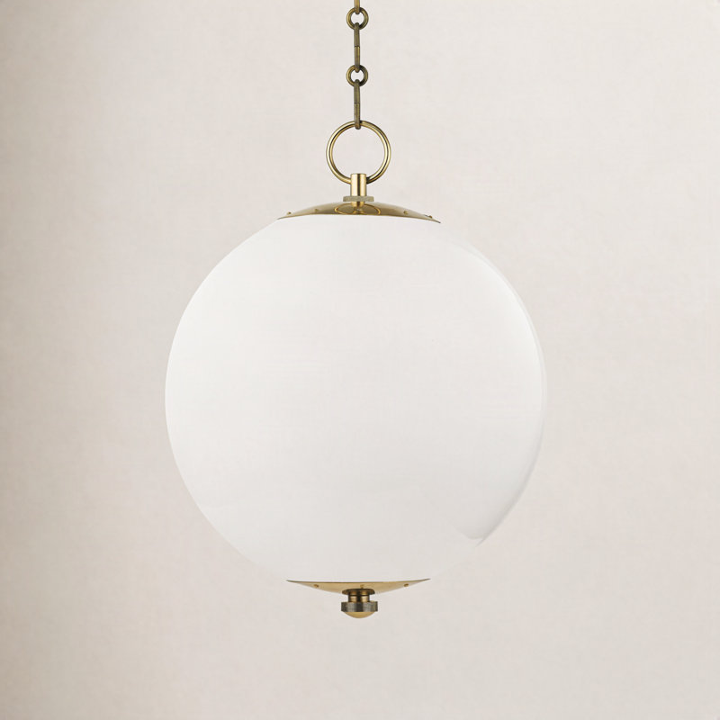 Sphere No.1 Pendant by Mark D. Sikes, 20.5" H x 16" W x 16" D, Aged Brass