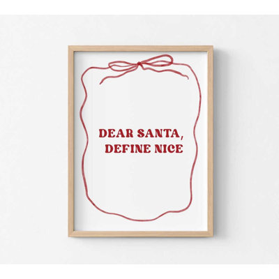 «Dearsanta», reproduction d'art encadrée