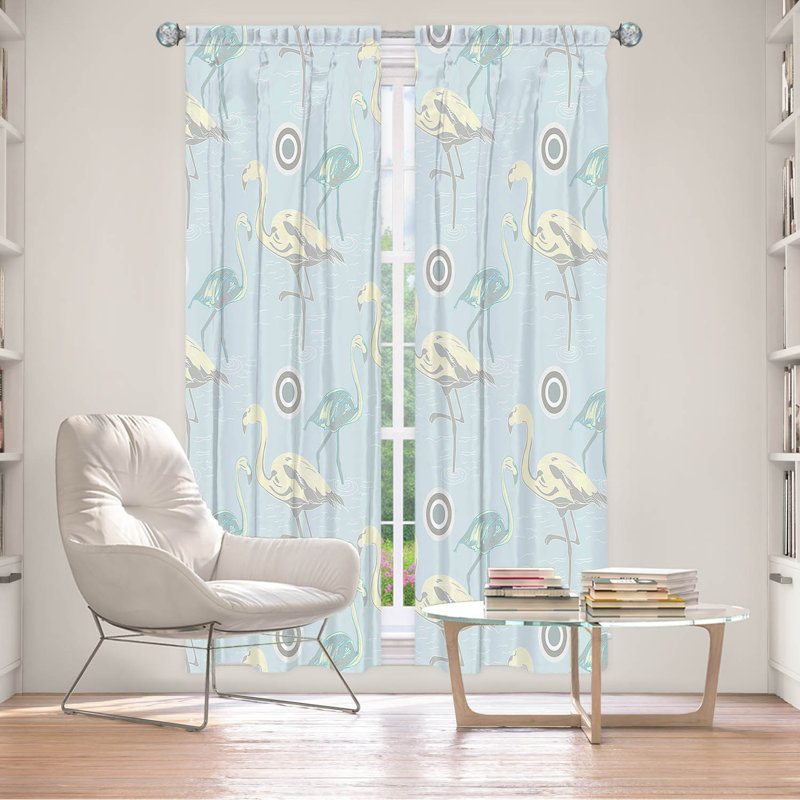 Paire de rideaux obscurcissant en polyester Cuno, Vert / bleu / jaune, L 20 po x L 82 po