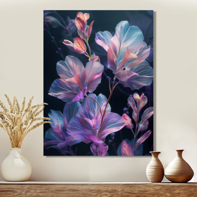 Rose rose, bleu, fleur de pomme II