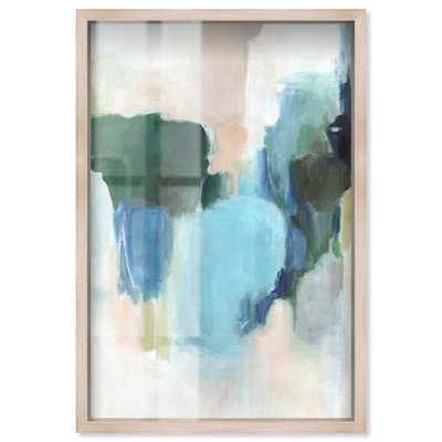 Décoration murale Invisible Lines II Shadowbox par Art Remedy, cadre blond, 36 x 54