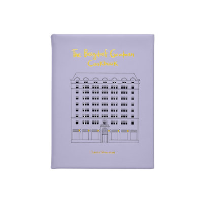 Graphic Image The Bergdorf Goodman CookbookCoffee Table Book Leather Lilac