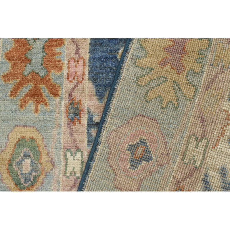 Tapis bleu unique de 2 pi 8 po x 18 pi 11 po Rouchon
