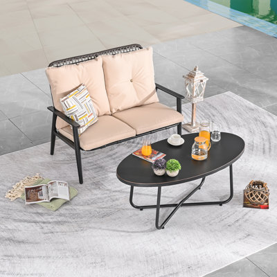 Einy 2 - Person Patio Conversation Set with Cushions