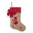 Snowman Burlap with Custom Name Stocking