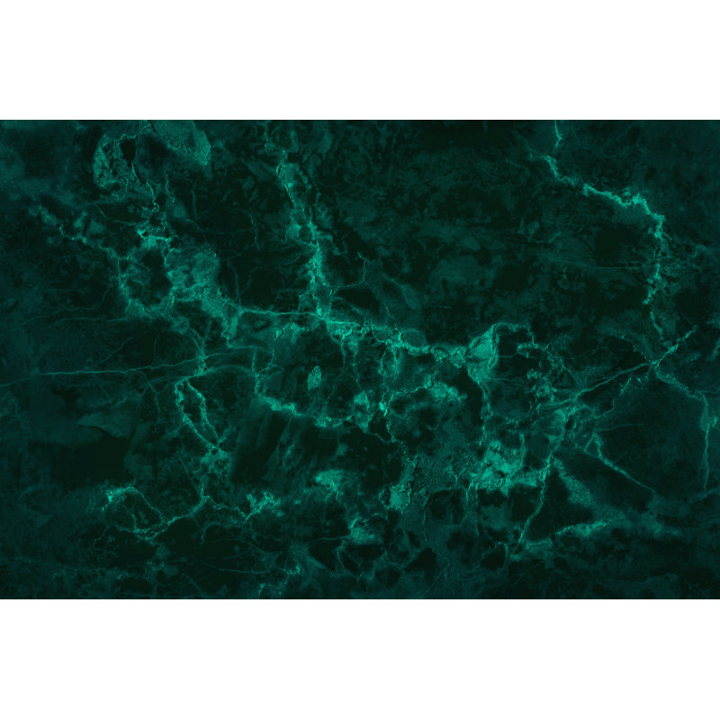 Dark Green Marbling by Natthanim - Wrapped Canvas Print, 30cm H x 46cm W x 3.8cm D