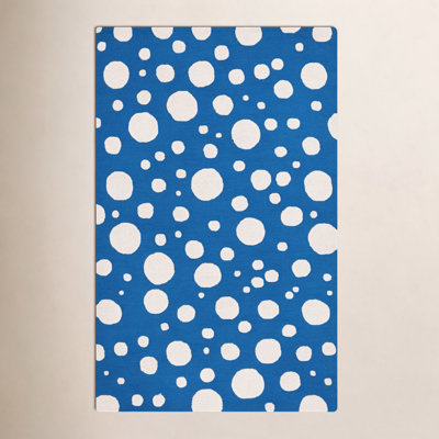 Camey Blue Ivory Hand-Woven Rug