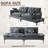 75.6'' Upholstered Deep Sofa with Foldable Armrests-1641070792