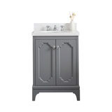 Queen 24" Single Bathroom Vanity Set with Mirror