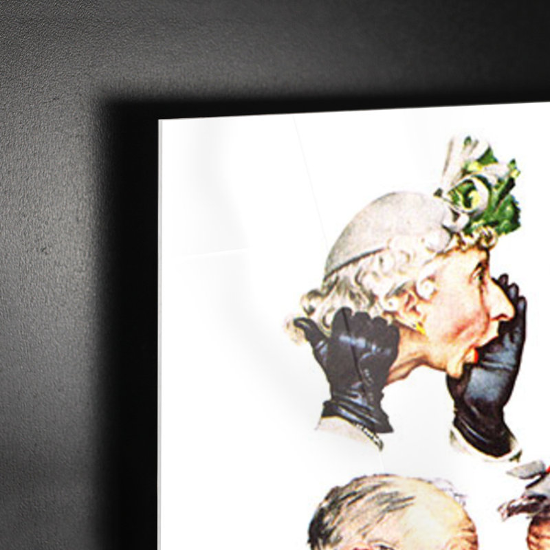 Gossip by Norman Rockwell - Square Print on Glass, 70cm H x 70cm W