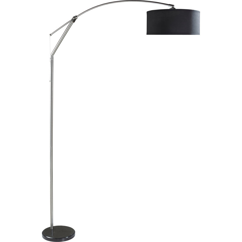 BLACK ARCH WITH ADJUSTABLE BODY FLOOR Lamp