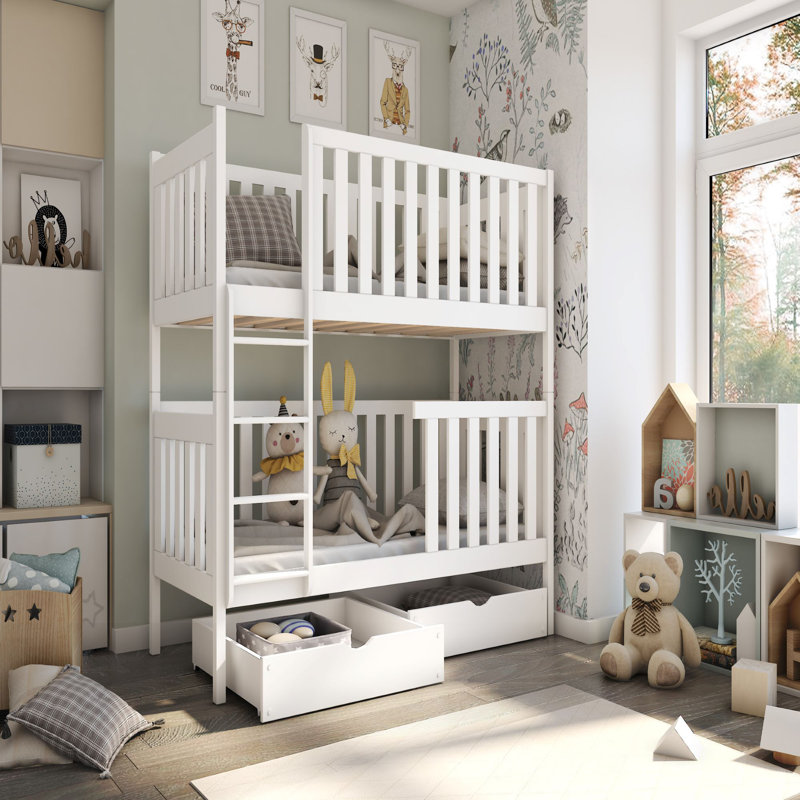 Fairway Bunk Bed With 2 Drawers, European Toddler (80 x 180cm)