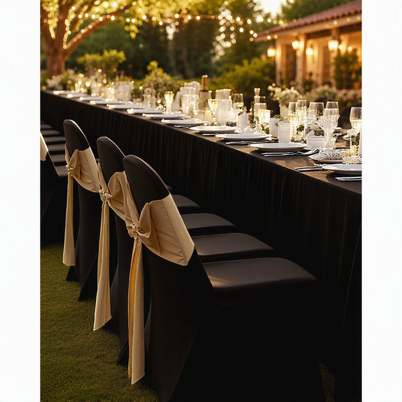 Ensemble de housses de chaises extensibles en spandex, housses de salle à manger et de banquet infroissables
