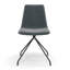 Chaise d'appoint rembourrée et revêtue de velours-690780302