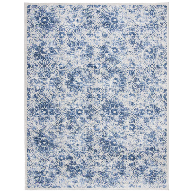 Tapis crème / bleu Martha Stewart, Rectangle 9 pi x 12 pi