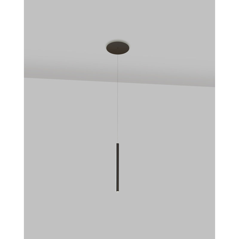 Lungo - Pendant - 1"W x 15.5"H - Dark Matt, Dark Matt, 1"W x 15.5"H