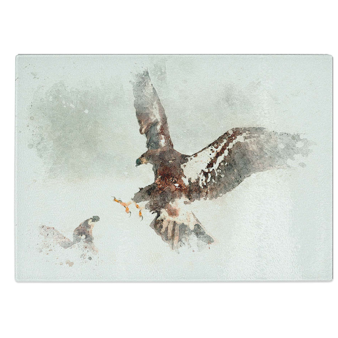 Glass Eagle Attack in Abstract Chopping Board