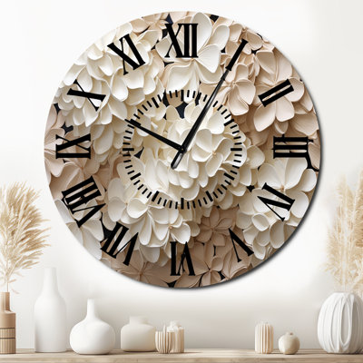 Horloge murale rétro «Minimalisme» Hydrangea II - Hydrangea