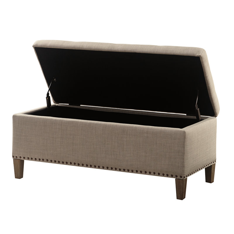 Banc de rangement en tissu