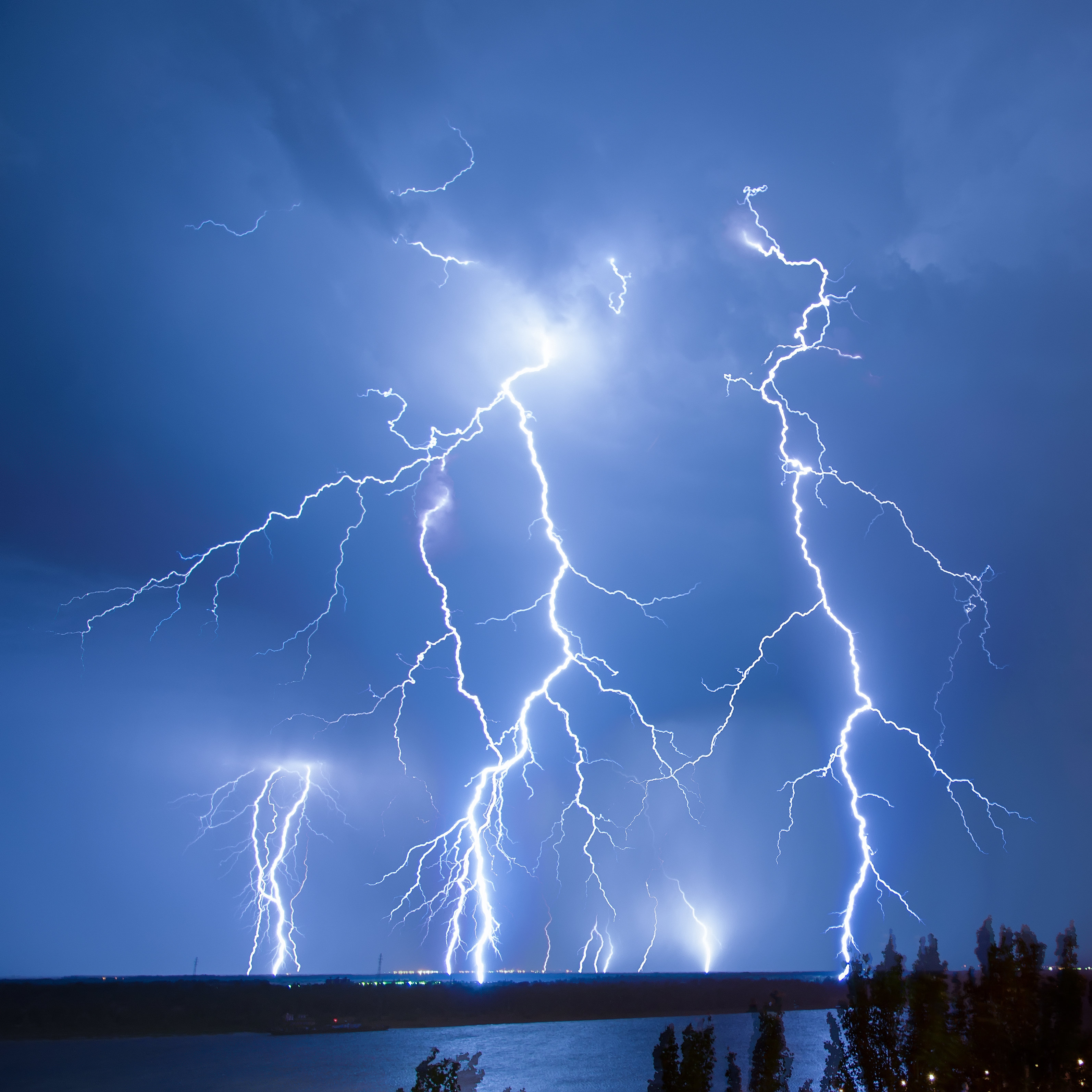 Latitude Run Lightning Hits by Sytilin - Wrapped Canvas Photograph ...