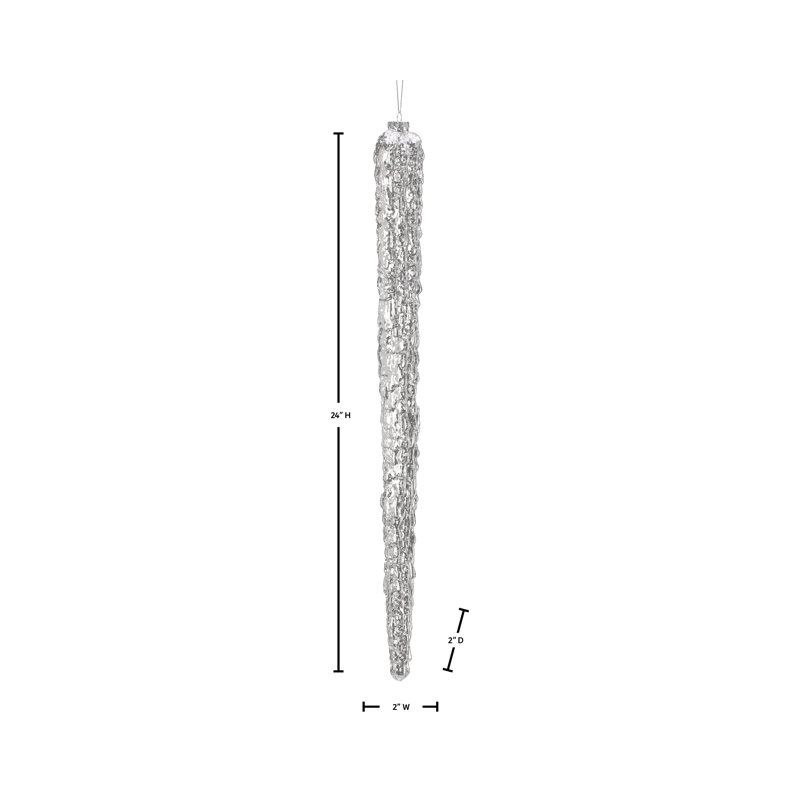 Ornement en plastique glacé 24 po 