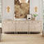 Buffet 3 en 1 fait à la main avec patchwork, beige-133001831