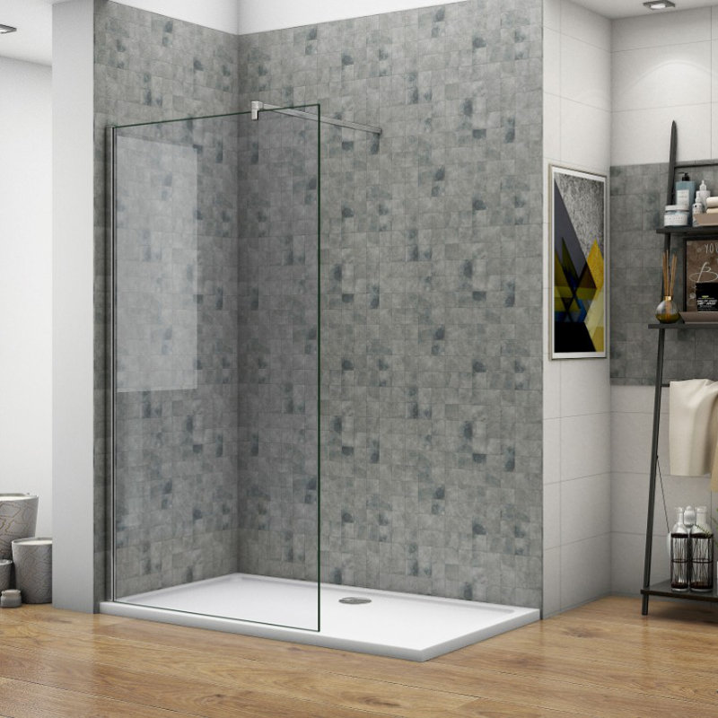 Idalia 1950mm H Walk In Glass Screens with Glass, 1200mm