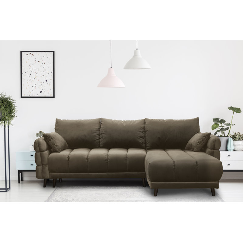Casarez 5 Seater Corner Sofa, Right Hand Facing, Brown