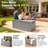 100 Gallon Resin Outdoor Storage Box, Waterproof Lockable Deck Box, All-Weather Patio Storage Container,Grey 