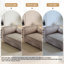 Chaise longue surdimensionnée en flanelle de fourrure de lapin brun clair avec accoudoirs et coussins Bentura-1264939606