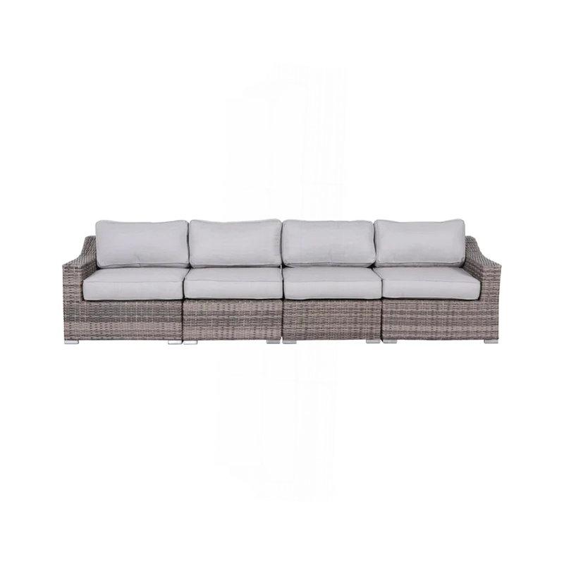 Fully Assembled 4-Piece Rattan Sectional Seating Set With Cushions