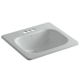 Tahoe Metal Rectangular Drop-In Bathroom Sink with Overflow